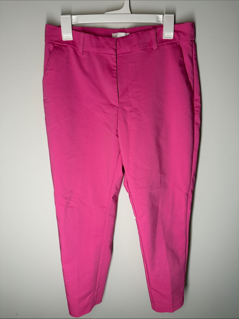 H&M Cropped Tailored Pants in Bright Pink